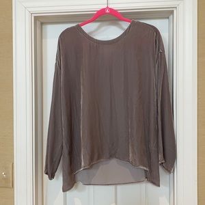 Eileen Fisher pewter tunic top. Women’s size M